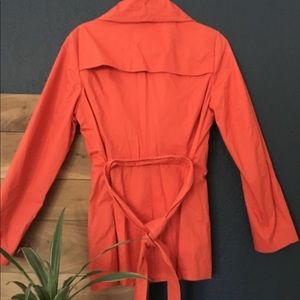 Beautiful Fully Lined Short Trench Coat in Coral